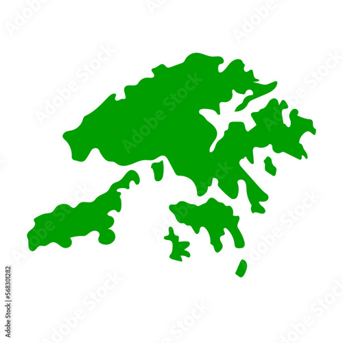 Hong Kong map icon. Hong Kong Special Administrative Region of the People's Republic of China. Vector.