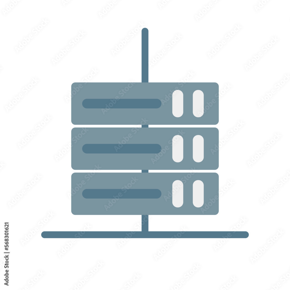 Server icon connected to the network. Vector. Server icon connected to the network. Vector.