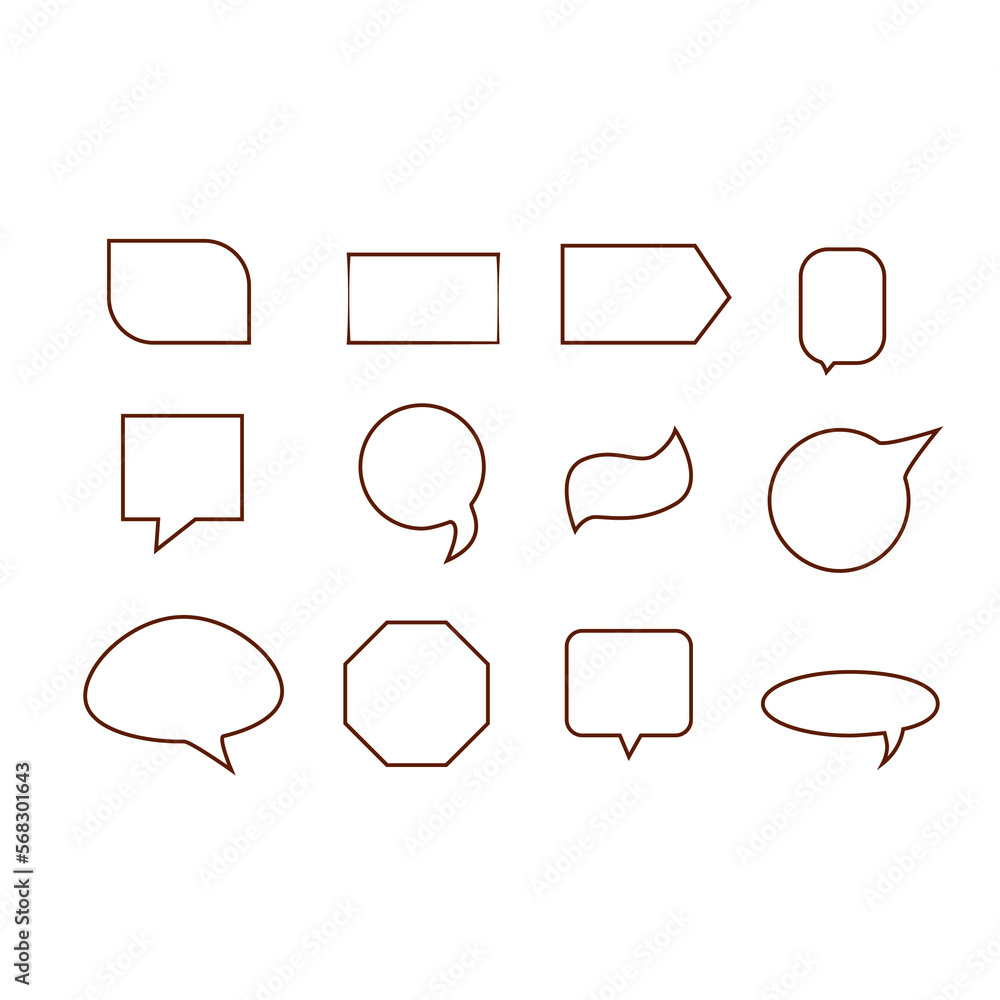 premium vector l Set bundle of empty speech bubbles colors, aesthetics sticker and amazing design. premium vector l Set bundle of empty speech bubbles colors, aesthetics sticker and amazing design.