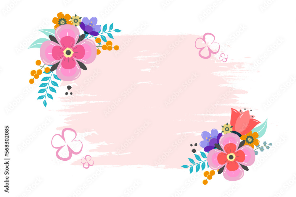 Spring sale discount for goods in the store, beautiful floral background, pink brush strokes Spring sale discount for goods in the store, beautiful floral background, pink brush strokes