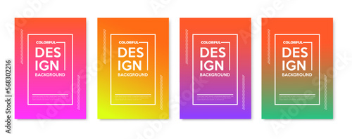 Minimal cover design, page layout, book, poster template, and flyer design. Abstract colorful background with a gradient texture.