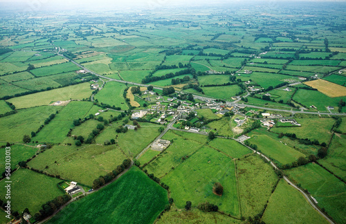 Aughrim, County Galway, Ireland. Battlefield site, Battle of Aughrim. Final defeat 1691 of Jacobites by army of William of Orange. Aerial