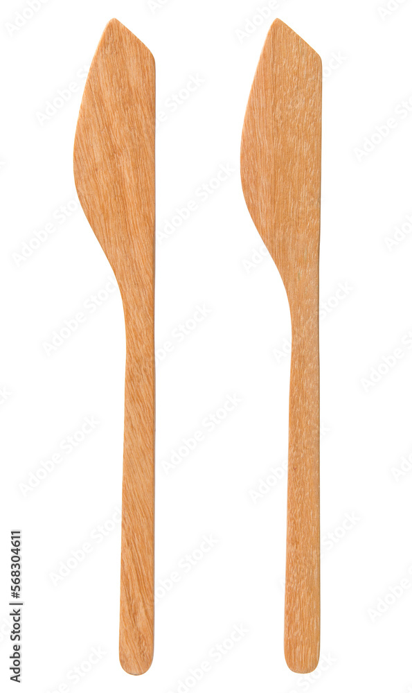 Wooden butter knife isolated on white background. Wooden butter knife isolated on white background.
