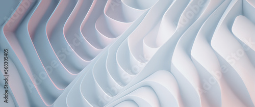 Fototapeta Naklejka Na Ścianę i Meble -  Abstract 3D White Background