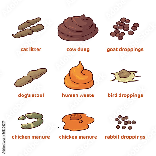 hand drawn human and pet poop