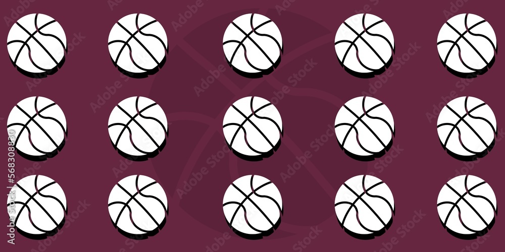 white basketball repeated pattern background white basketball repeated pattern background