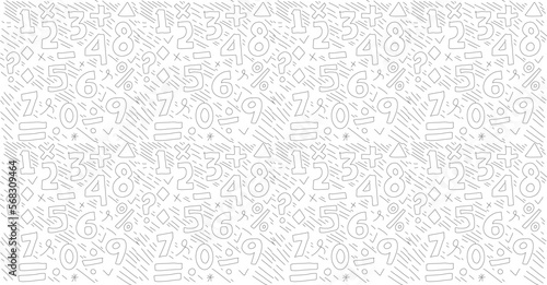 basic math doodle line art