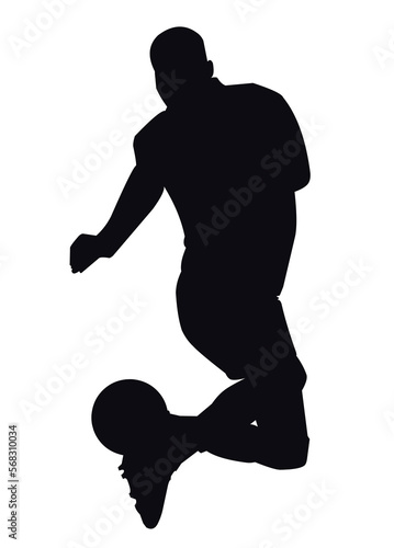 Joga Bonito football player jugling ball vector art silhouette