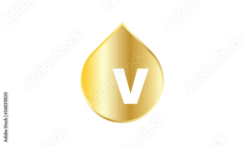 Free Download Water Logo Gold White Elegant Initial A to Z - GFXLoad