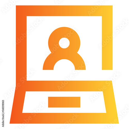 Laptop gradient icon