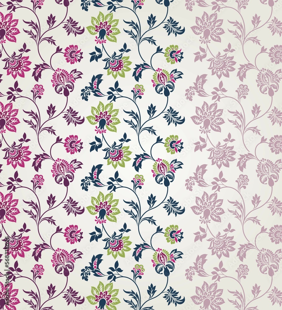 Obraz premium wedding card design, traditional paisley floral pattern , royal India