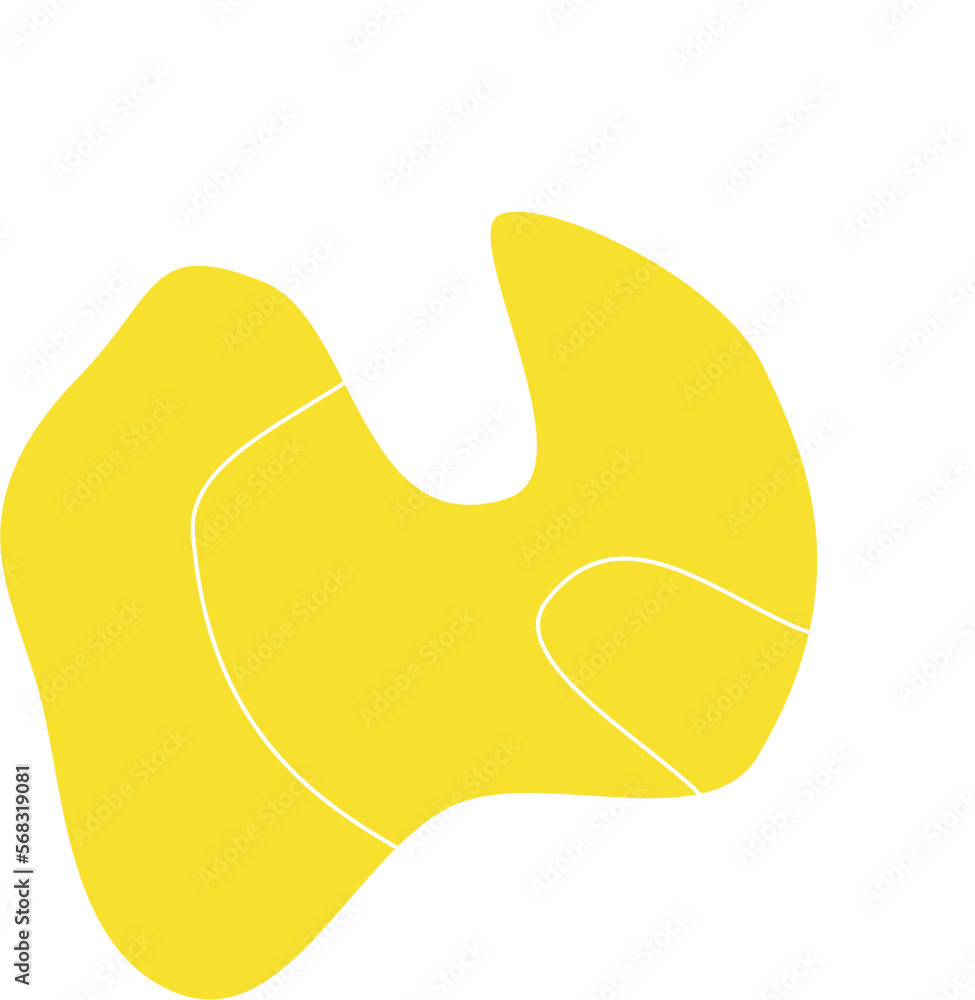 Yellow Aesthetic Blob Design Element Vector Yellow Aesthetic Blob Design Element Vector