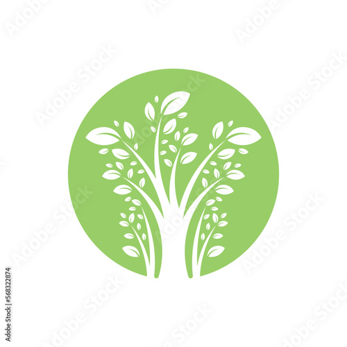 Tree leaf vector logo design