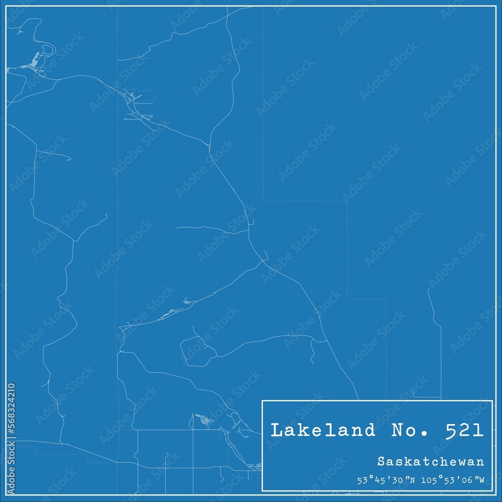 Blueprint Canadian city map of Lakeland No. 521, Saskatchewan. Blueprint Canadian city map of Lakeland No. 521, Saskatchewan.