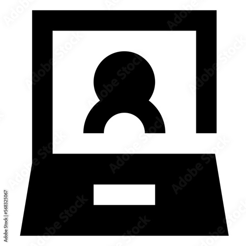 Laptop glyph icon