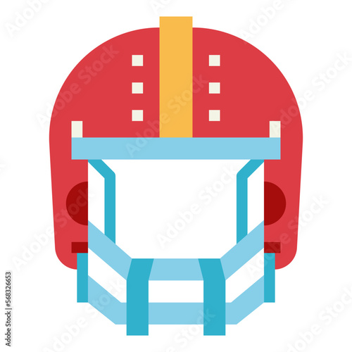 Helmet flat icon style