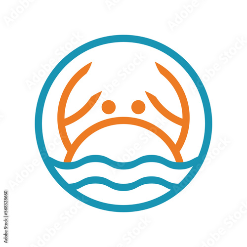 Crab seafood logo template vector icon