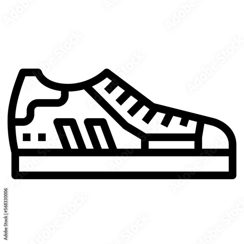 sneakers line icon style