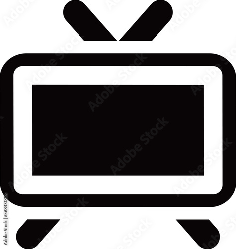 黒のテレビのシルエットアイコン