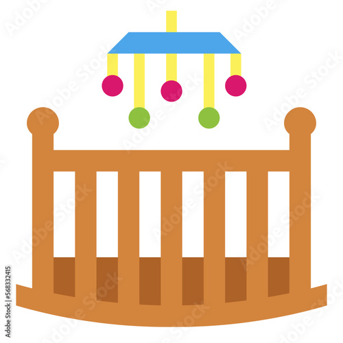 cradle flat icon style