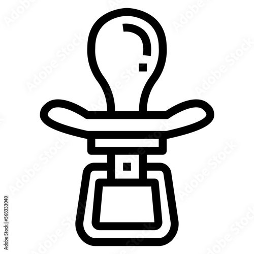 pacifier line icon style