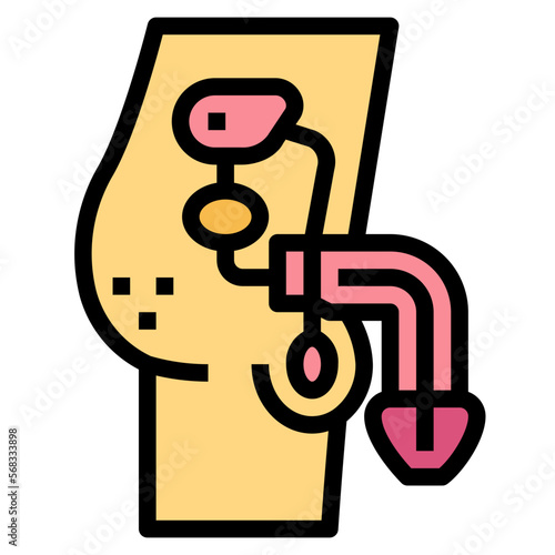 penis filled outline icon style