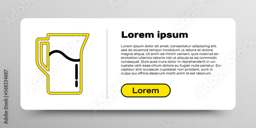 Line Milk jug or pitcher icon isolated on white background. Colorful outline concept. Vector