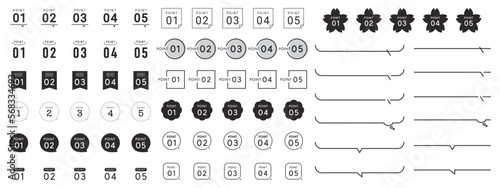 数字　ポイント　あしらい　シンプル