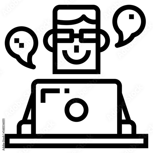 administrator line icon style
