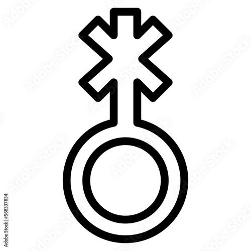 Genderqueer line icon style