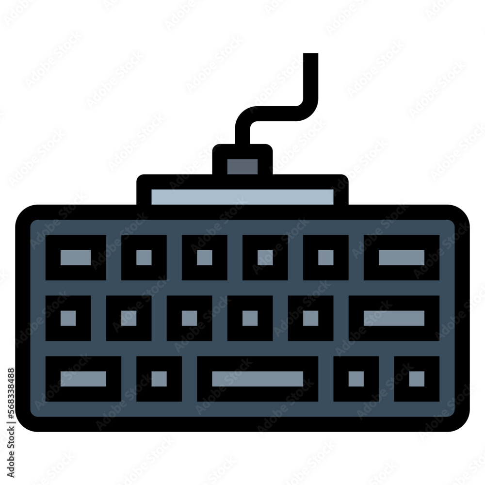 keyboard filled outline icon style keyboard filled outline icon style