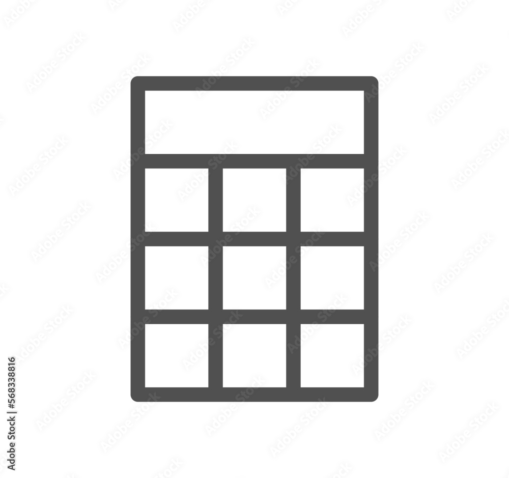 Calculation and accounting related icon outline and linear vector. Calculation and accounting related icon outline and linear vector.