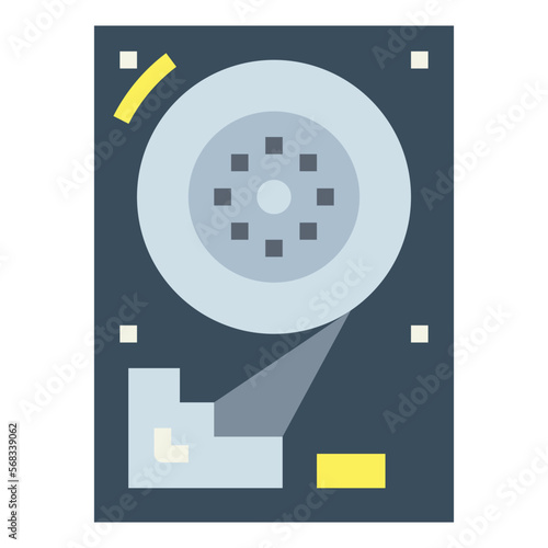 Harddrive flat icon style