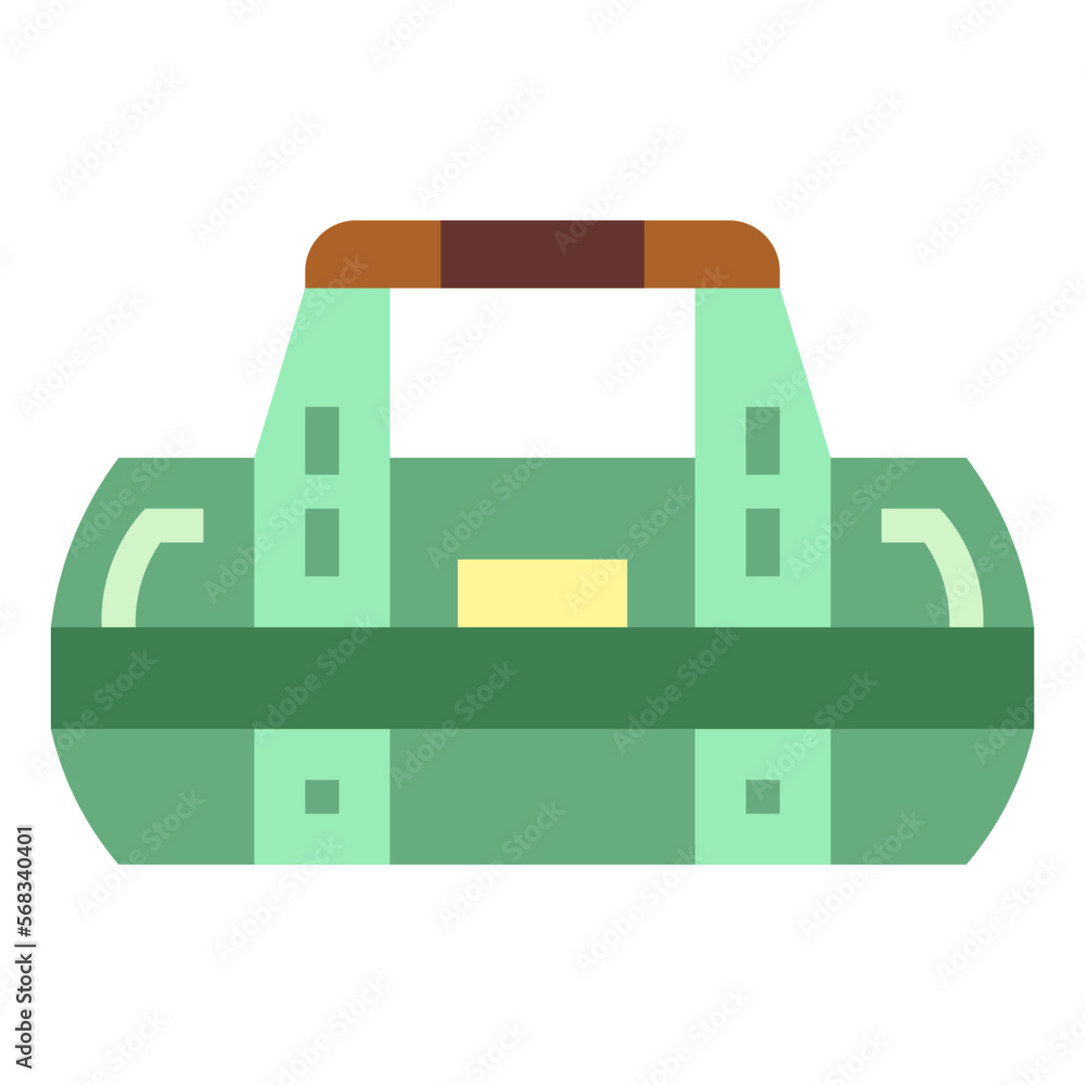 Barrel bag flat icon style Barrel bag flat icon style