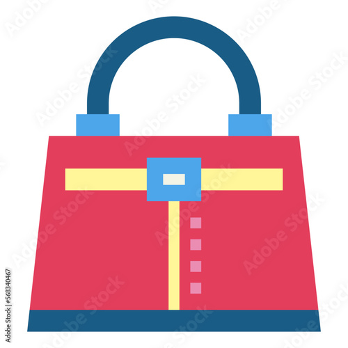 handbag flat icon style