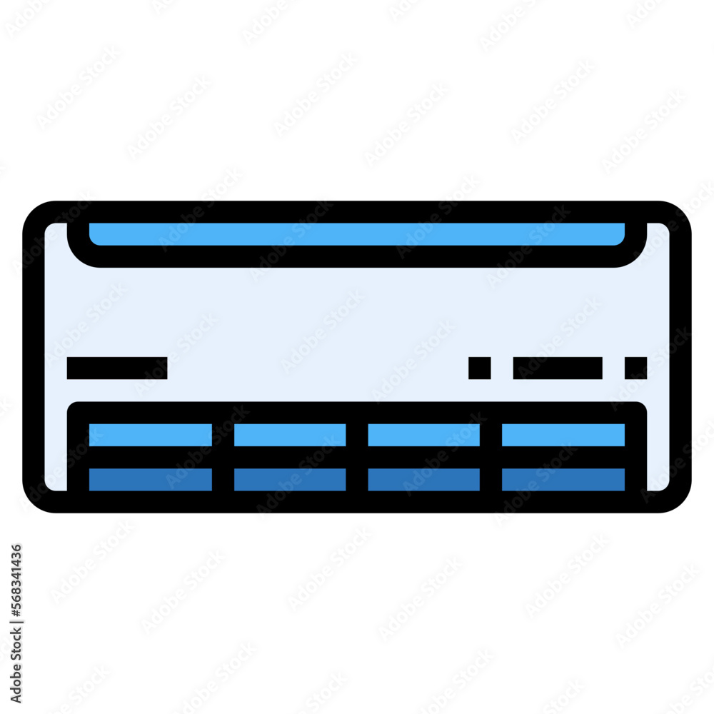air conditioner filled outline icon style air conditioner filled outline icon style