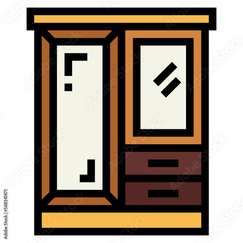 cupboard filled outline icon style
