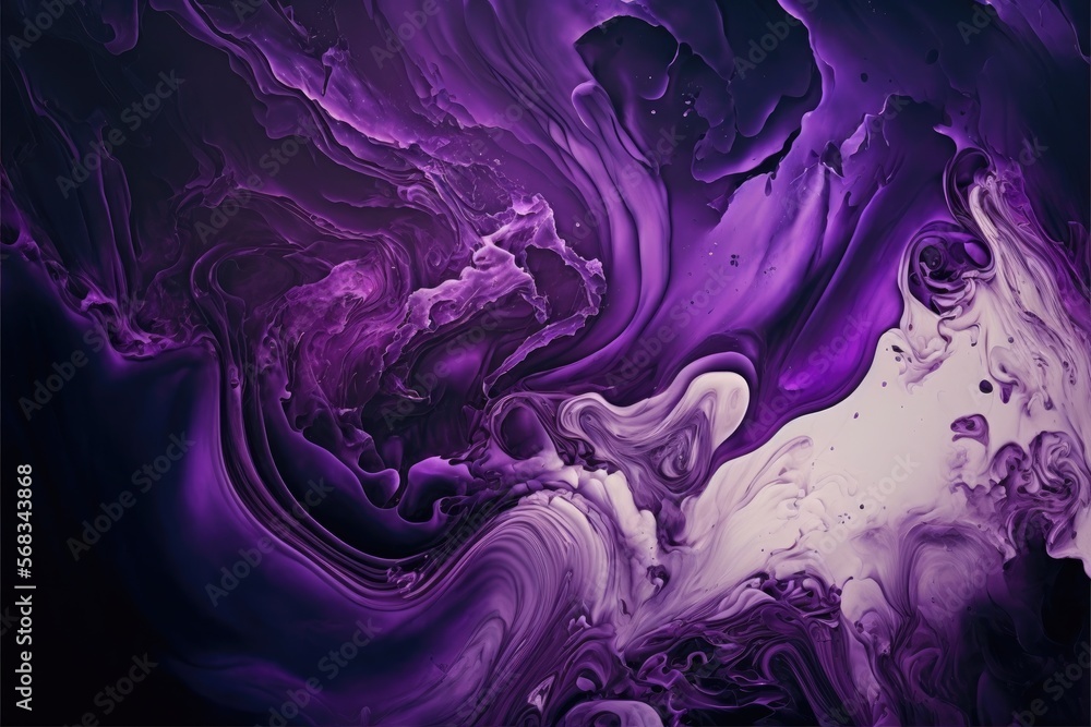 Abstract purple paint generative ai background with marble pattern