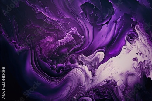 Abstract purple paint generative ai background with marble pattern