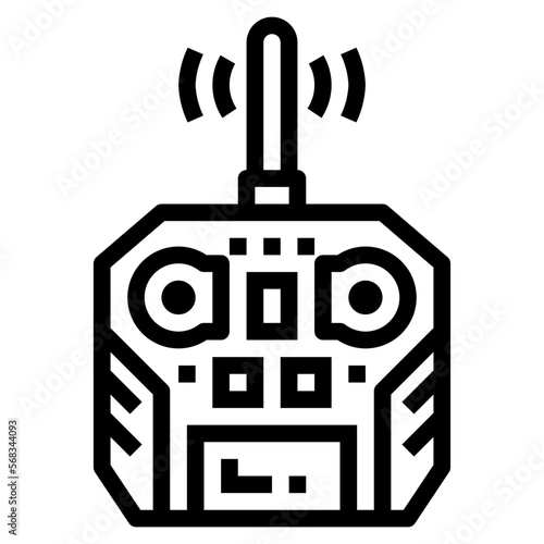 Radio Controlled line icon style