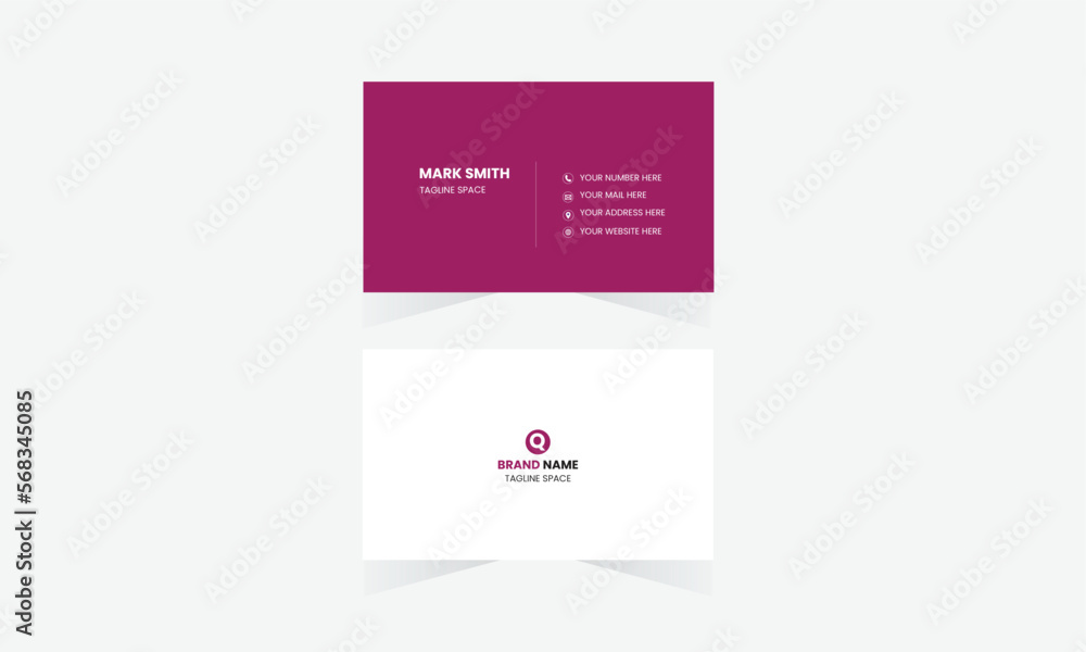creative modern name card and business card design template
