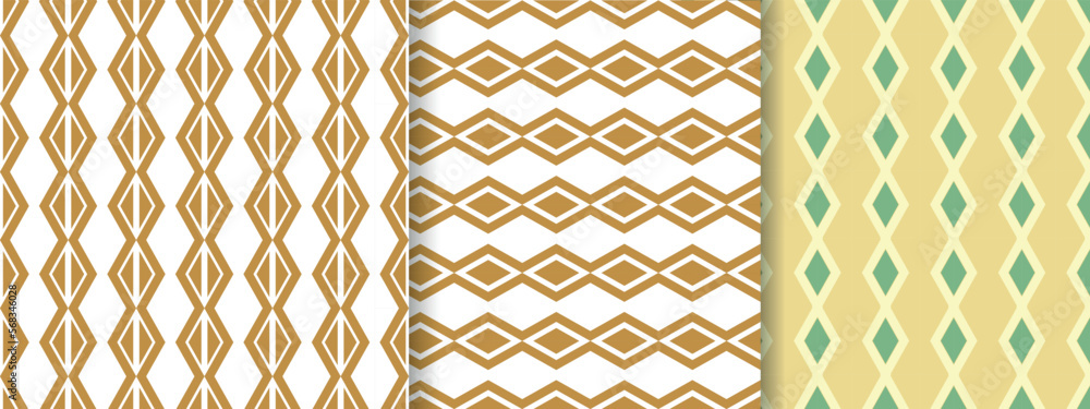  triangles and sharp seamless line  pattern set, seamless pattern print for wallpaper and textile