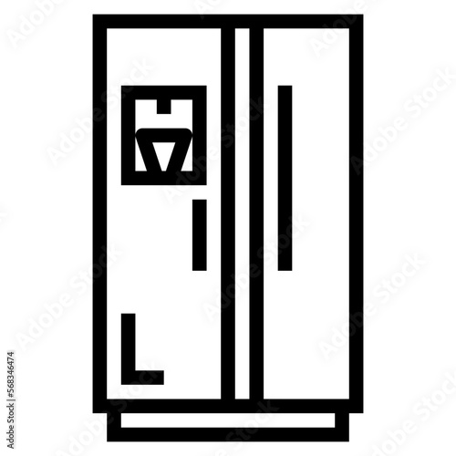fridge line icon style