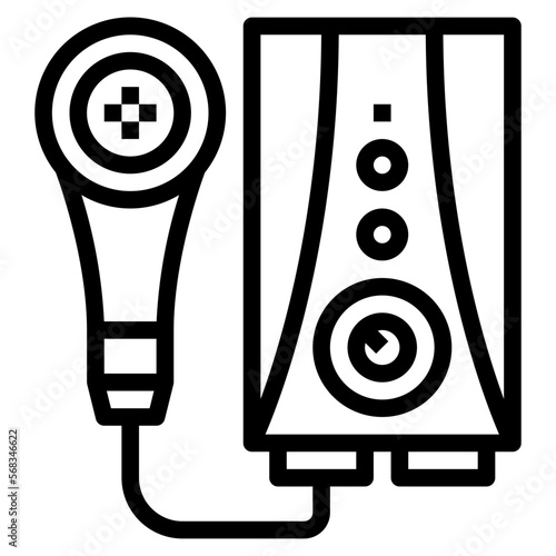 water heater line icon style