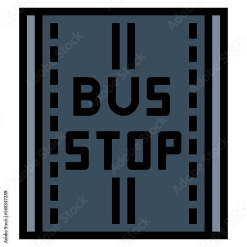 pavement filled outline icon style