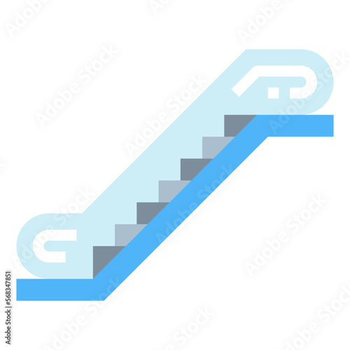 escalator flat icon style