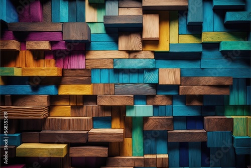 Fototapeta Naklejka Na Ścianę i Meble -  Wood generative ai