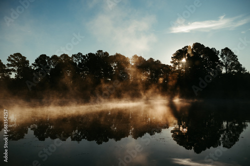 Foggy Sunrise at Lake Bastrop South Shore Park photo