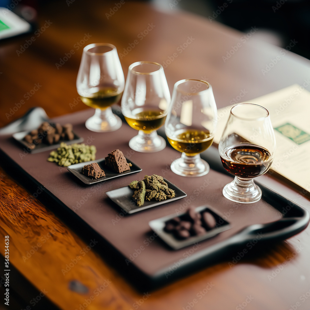 whiskey chocolate cannabis tasting Generative AI