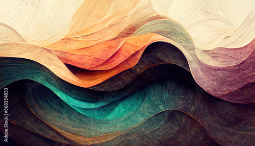 Very Organic abstract gradient wallpaper background header illustration. Generative Ai